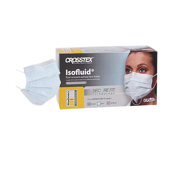 Crosstex Isofluid™ Earloop Mask w/Secure Fit™ Mask Technology (50/Box)