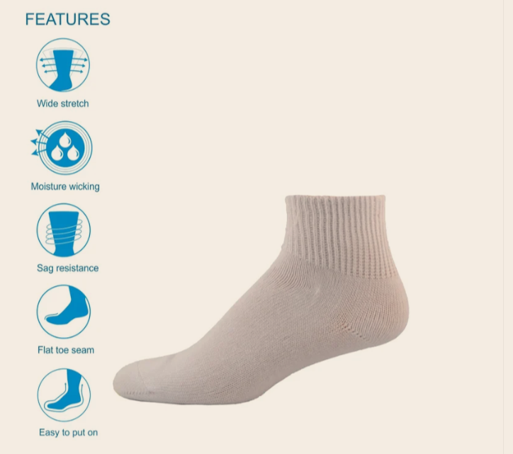 The Simcan Comfort Plus Sock, Low Rise - Small (White)