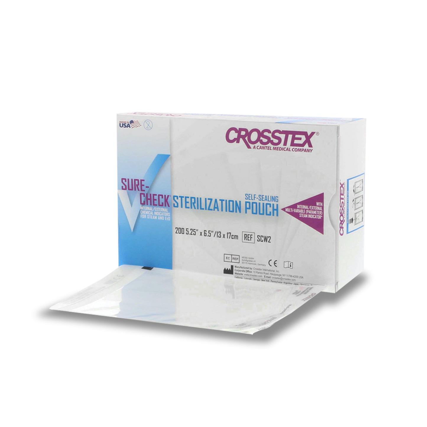 Crosstex Self-Seal Sterilization Pouches