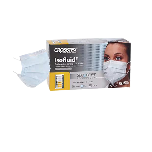 Crosstex Isofluid™ Earloop Mask w/Secure Fit™ Mask Technology (50/Box)