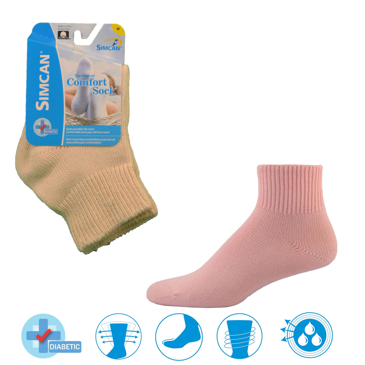 Simcan Comfort Sock® Low Rise (Pink Small)