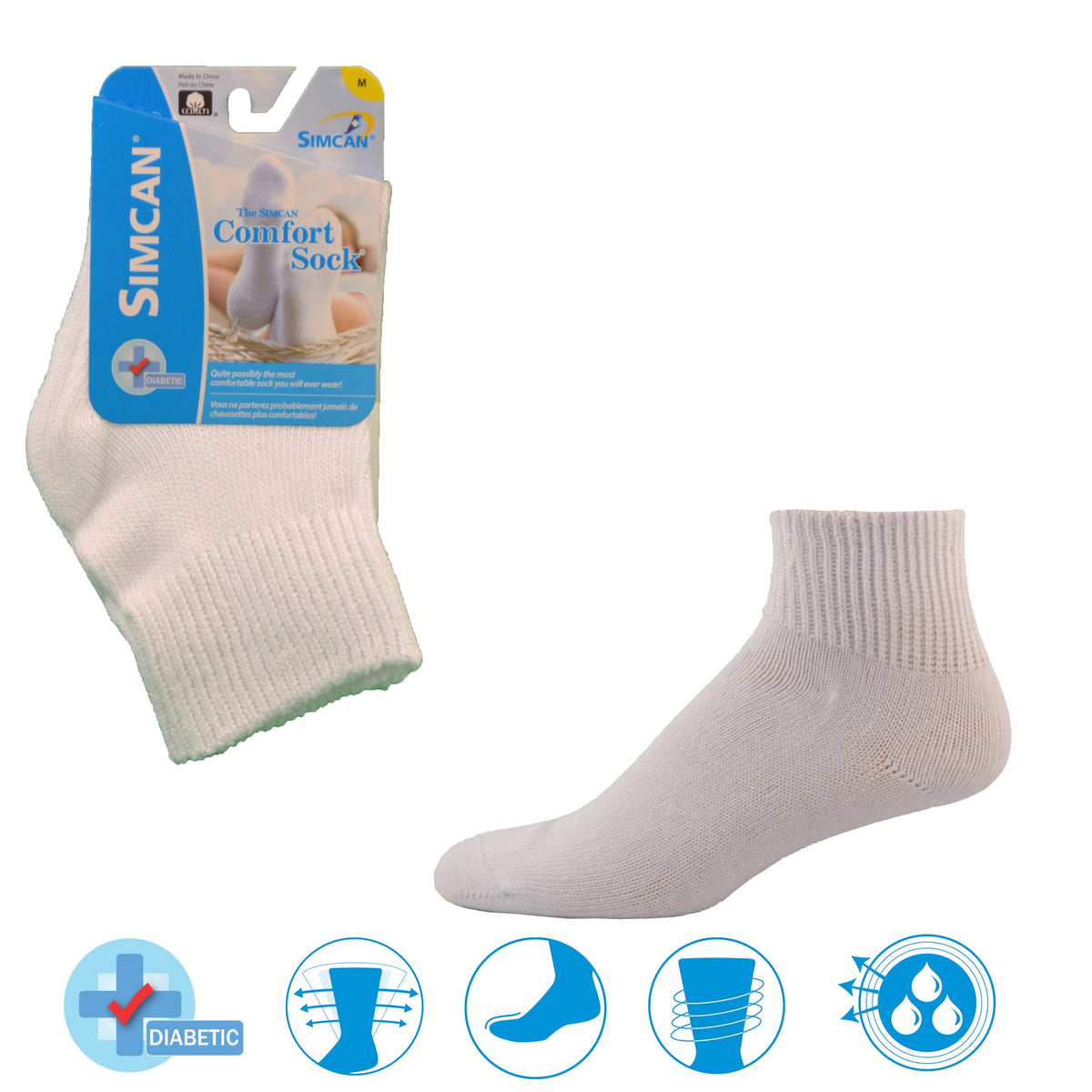 Simcan Comfort Sock® Low Rise (White)